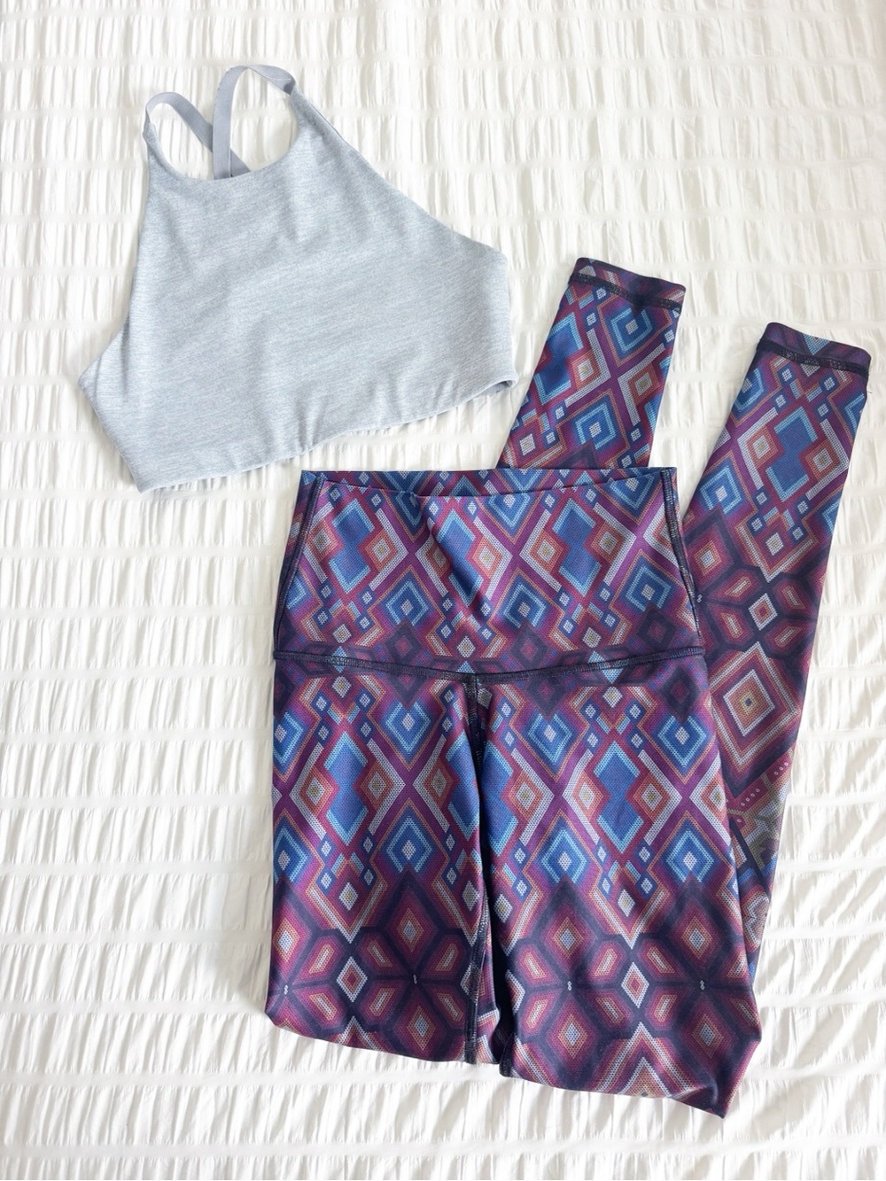 Workout Outfit Set Leggings Bra Size XS Strappy Open Back